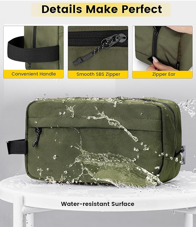Vorspack Travel Toiletry Bag for Men - Hanging Toiletries Bag Water Resistant Travel Bag for Toiletries Accessories