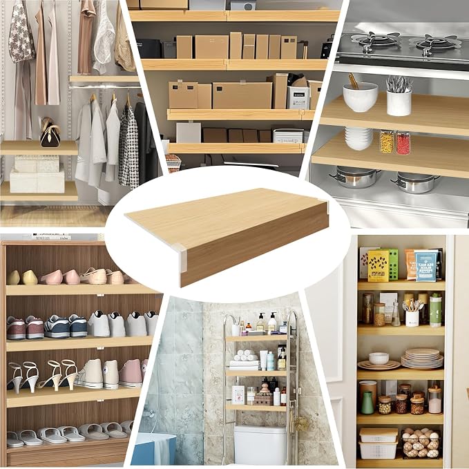 5 Pack Wire Shelf Covers,42x16x2in Wire Rack Covers for Pantry Durable PVC Shelf Liners-0.31 inch Thick, Moisture-Resistant Shelves Cover for Store Pantry Kitchen Removable Closet,#01 White