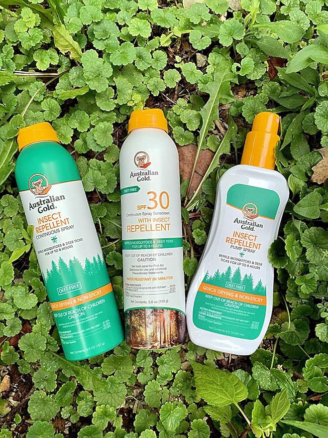 Australian Gold Continuous Spray Insect Repellent, Dries Fast, Non-Sticky, Deet Free, Up to 8 Hour Protection, 5.5 Ounce (A70869)