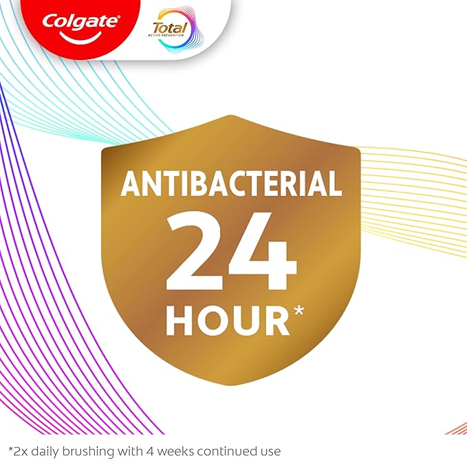 Colgate Total Active Prevention Clean Mint Toothpaste, Anticavity Toothpaste with Fluoride, Clinically Proven to Help Fight Plaque Bacteria, Helps Minimize Bad Breath, 5.1 oz