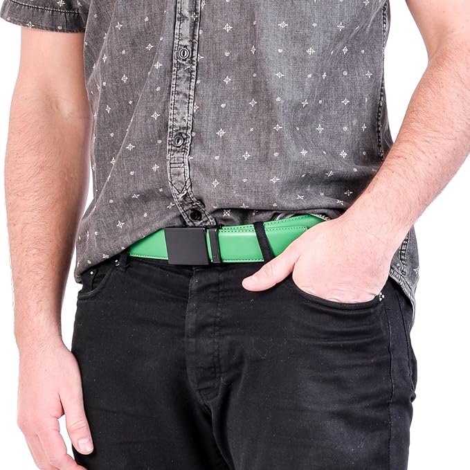 Mission Belt Men's Leather Ratchet Belt, 40mm Metal Collection