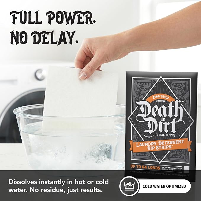Death to Dirt Laundry Detergent Sheets, 3-Scent Bundle, 192 Loads