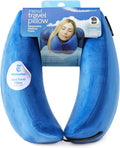 TRAVELREST Sleep Neck Pillow Travel - Travel Essentials, Memory Foam, Neck Support Pillow for Long Flight, Plane Sleeping Accessories, Anti-Slip and Comfortable, Washable, Attaches to Luggage - Blue