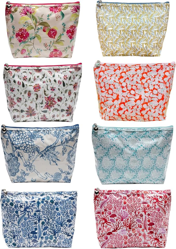Jacaranda Living Medium Cosmetic Bag – Waterproof PVC-Lined Cosmetic & Toiletry Organizer, Zipper Pouch for Skincare, Makeup & Accessories, Wild Things