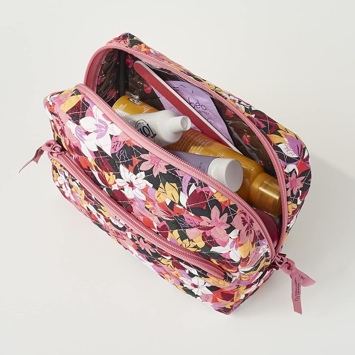 Vera Bradley Women's Performance Twill Large Cosmetic Makeup Organizer Bag