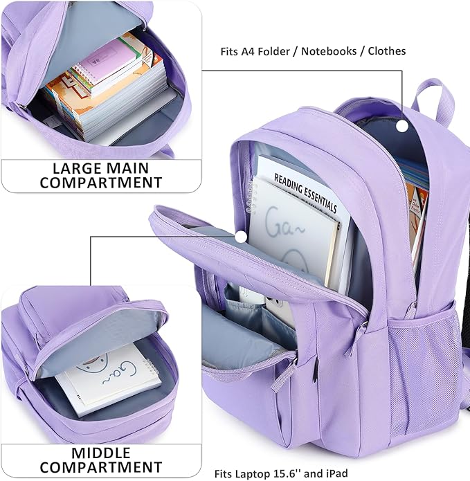 abshoo Classical Basic Travel Backpack For School Water Resistant Bookbag | For School, For School