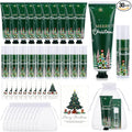 30 Sets Christmas Hand Cream and Lip Balm Bulk Mini Travel Size Hand Lotion and Moisturizing Lip Balm for Christmas Stocking Stuffers Holiday Gifts Xmas Party Favors