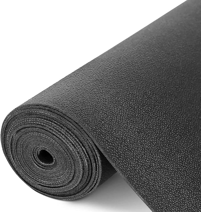 WochiTV Shelf Liner for Cabinets, Drawer Non Adhesive Non Slip Foam Mat for Kitchen, Pantry, Bathroom, Cupboard, Garage, Closet, Shelves, Drawer, Tool Box, Black 11.8 x 354 inches
