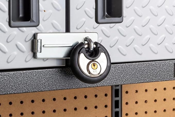 BRINKS Heavy Duty Padlock with Key - 70mm Discus-Shaped Keyed Lock for Storage Shed, Garage, Storage Lockers, Sliding Doors, Tool Box, and Cabinets, 2 Pack