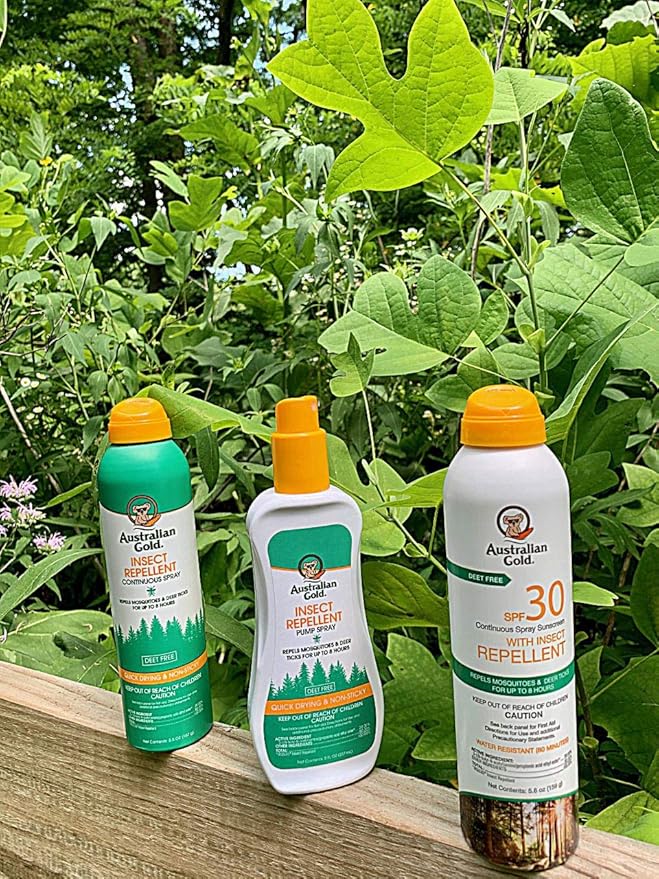 Australian Gold Continuous Spray Insect Repellent, Dries Fast, Non-Sticky, Deet Free, Up to 8 Hour Protection, 5.5 Ounce (A70869)