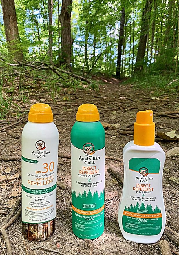 Australian Gold Continuous Spray Insect Repellent, Dries Fast, Non-Sticky, Deet Free, Up to 8 Hour Protection, 5.5 Ounce (A70869)