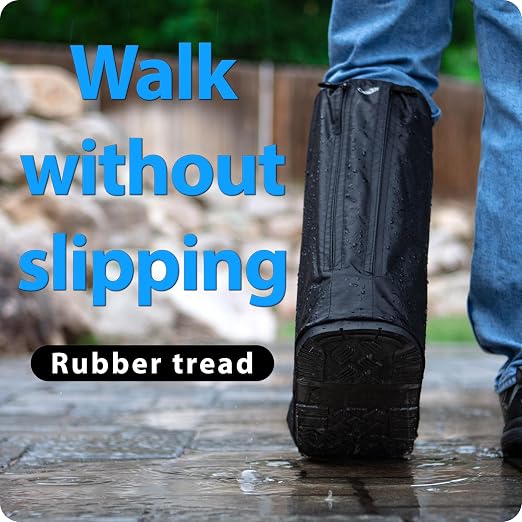 Omeer Water Resistant Walking Boot Cover for Medical & Orthopedic Boots With Anti-Slip, Heavy Duty Sole, Rain & Snow Resistant Medical Boot Protection (Medium)