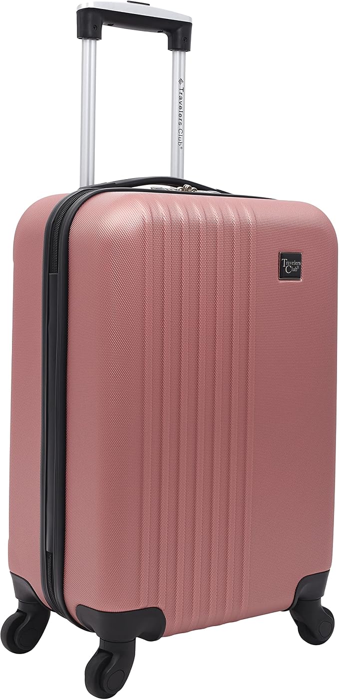 Travelers Club Cosmo Luggage, Rose Gold - 20 Inch, 20-Inch