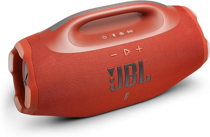 JBL Boombox 4 - Most Powerful JBL Portable Waterproof Speaker with Massive JBL Pro Sound, Up to 34 Hours of Playtime, & Multi-Speaker Connection by Auracast™ (Orange)