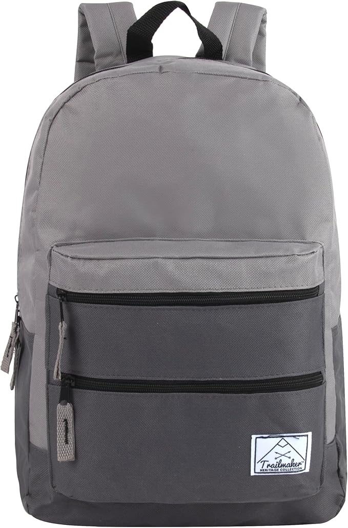 Trail maker Multi Pocket Multicolor Backpack with Adjustable Padded Straps