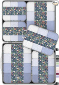 6 Set Compression Packing Cubes for Travel Essentials,Compressible Expandable Packing Cubes for Suitcase,OlarHike Luggage Garment Bags for Travel,Handy Helper for Organizing Clothes(Dark Blue Floral)