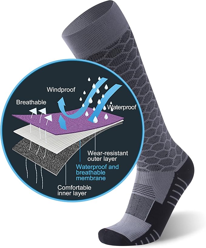 RANDY SUN Waterproof Breathable Knee High Kayaking Hunting Fishing Socks