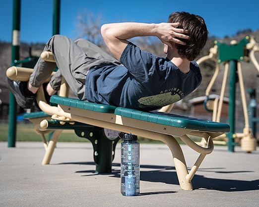 Epic Water Filters Nalgene OG Water Bottle with Filter, USA Made, BPA Free, Removes 99.99% Tap Water Contaminants, Forever Chemicals, Motivational Blue, 48 oz