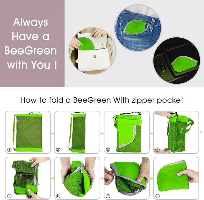 BeeGreen Mesh Drawstring Bag Swim Backpack for Beach Pool Sports Gym Draw String Cinch Bags for Swimming Soccer Basketball Gear Light Green