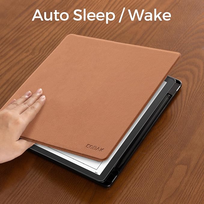 CoBak Case for Kindle Scribe - All New PU Leather Cover with Auto Sleep Wake Feature for Kindle Scribe 10.2" 2022 & 2024 Released with Pen Holder
