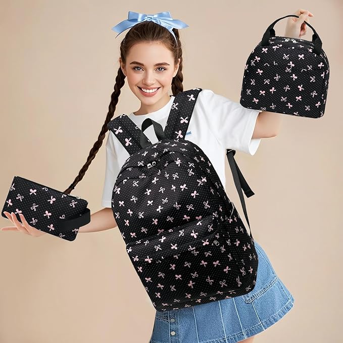 LEDAOU Backpack for Girls School Bag Kids Bookbag Teen Backpack Set Daypack with Lunch Bag and Pencil Case | Kids, Bookbag, Daypack, with Lunch Bag, and Pencil Case