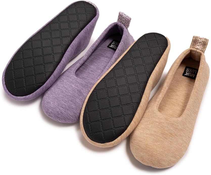MUK LUKS 2-Pack Travel Ballerina Set Women's Slipper