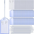 120 Pack Clear Plastic Luggage Tags with Loops Heavy Duty PVC Tag Suitcases Identification ID Card with Business Card Insert