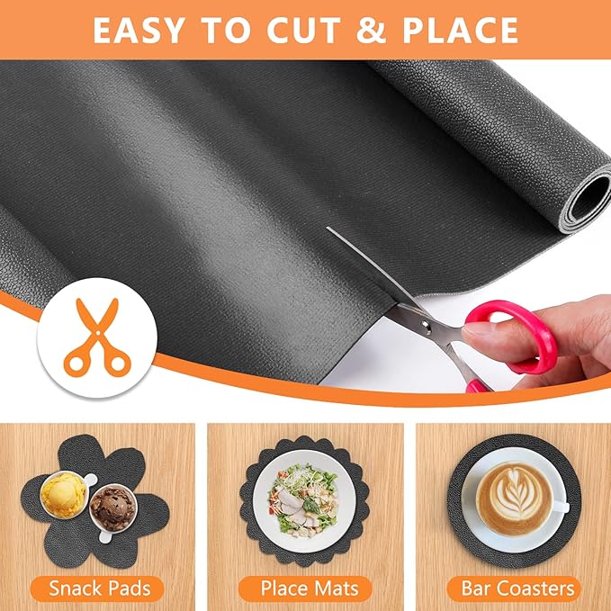 WochiTV Shelf Liner for Cabinets, Drawer Non Adhesive Non Slip Foam Mat for Kitchen, Pantry, Bathroom, Cupboard, Garage, Closet, Shelves, Drawer, Tool Box, Black 11.8 x 118 inches