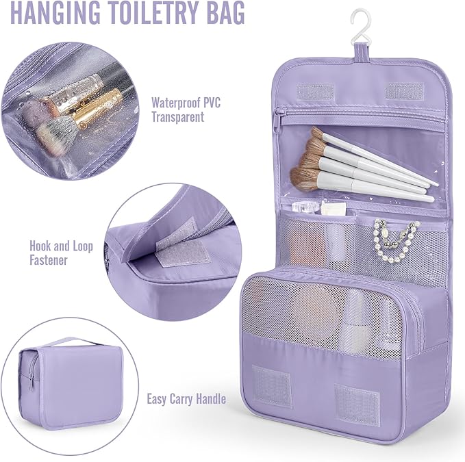 Veken 8 Set Packing Cubes for Travel Essentials, Suitcase Organizer Bags in 4 Sizes, Carry-On Luggage Accessories with Large Laundry Bag & Passport Holder, Must-Have for Airplane, Road Trip & Camping
