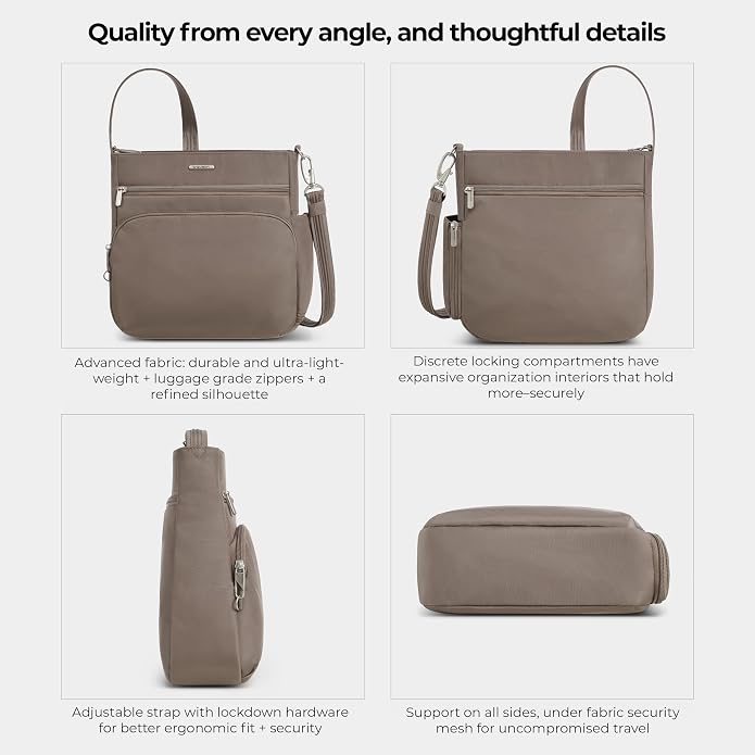 Travelon Anti-Theft Classic North/South Crossbody Bag