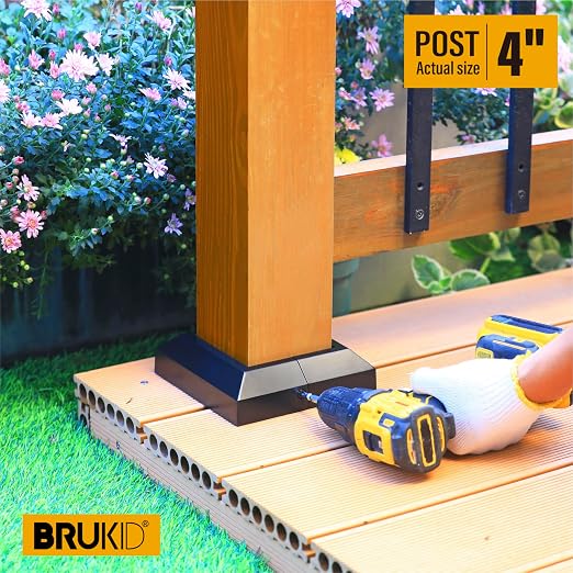 Post Base Cover, Split Type Skirt for Indoor/Outdoor Iron Deck Railing Decorative Covers