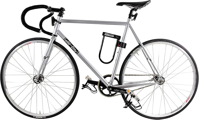 Kryptonite Keeper Standard Bike U-Lock, Heavy Duty Anti-Theft Bicycle U Lock Sold Secure Silver, 12mm Shackle with Mounting Bracket and Keys for Bike, Motorcycle, Scooter, Bicycle, Door, Gate, Fence | bike-locks