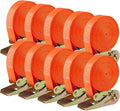 TLGREEN 10Pcs 1in×20ft Endless Ratchet Straps, NO Hook, 1760lb Break Strength Tie Down Straps, Ratchet Strap Heavy Duty for Motorcycle UTV ATV Kayak Truck Cargo Luggage Goods, Orange
