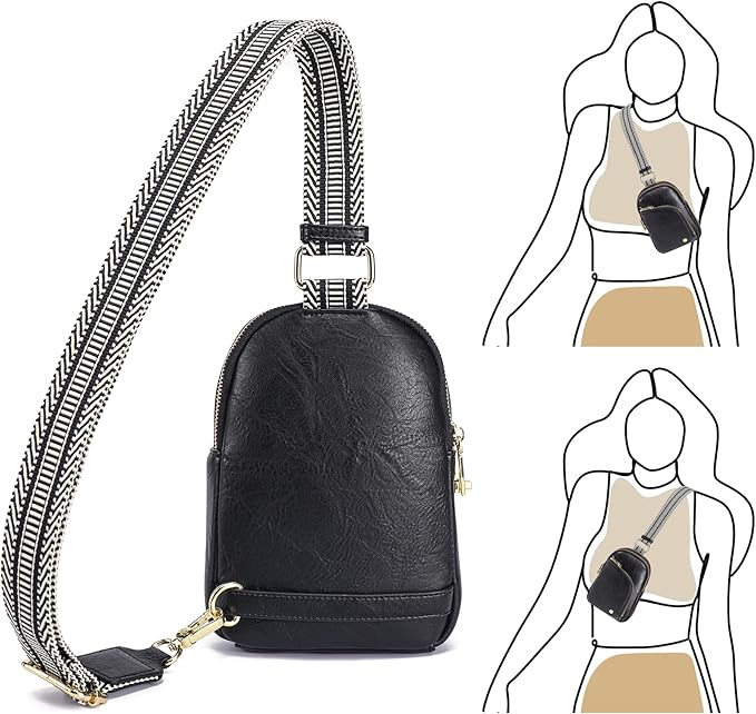 INICAT RFID Blocking Sling Bag, Anti Theft Crossbody Bag for Women Compact Travel Purses Vegan Leather
