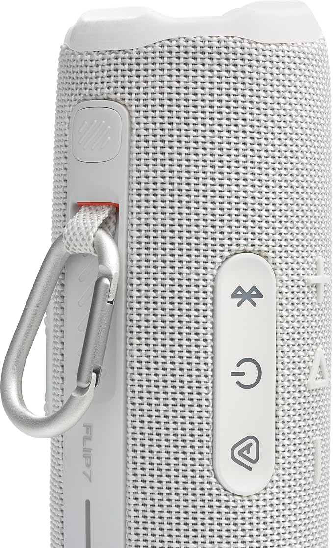 JBL Flip 7 - Portable Waterproof and Drop-Proof Speaker, Bold JBL Pro Sound with AI Sound Boost, 16Hrs of Playtime, and PushLock System with Interchangeable Accessories (White)