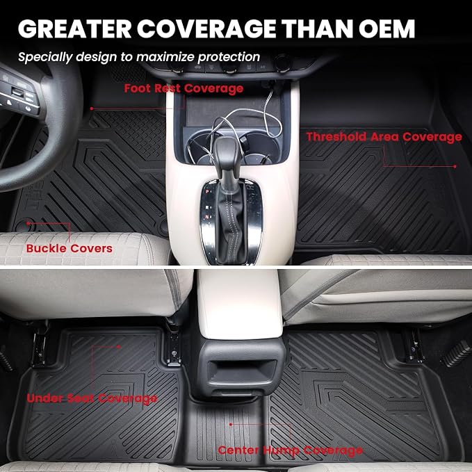 LASFIT Floor Mats & Backrest Mats & Cargo Mat for Hyundai Palisade 7/8 Seats 2026 (Only Fit Gas, Not Fit Hybrid), All Weather TPE Custom Fit Car Mats Floor Liners, Full Set Mats Accessories, Black