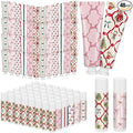 96 Pcs 48 Sets Valentine's Day Hand Cream and Lip Balm Bulk Gift Set, 6 Scents Coquette Bow Valentine's Day Travel Size Hand Lotion Lip Care Gift for Women Staff Coworkers