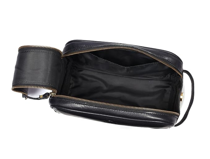 Leather Toiletry Travel Pouch Leather Waterproof Dopp Kit By Aaron Leather Goods