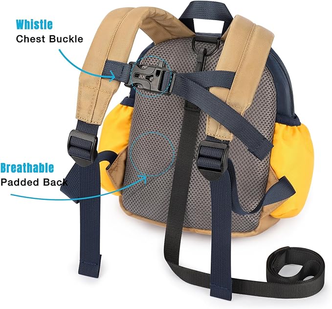 STEAMEDBUN Backpack Leash for Toddlers 1-3: Baby Backpack with Leash for Boys Girls - Anti-Lost Harness for Walking