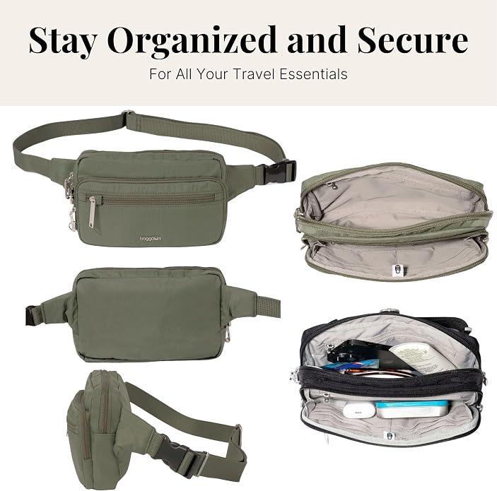 Baggallini Securtex Anti-Theft Belt Bag