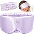 LC-dolida 3D Silk Bluetooth Sleep Mask, Mulberry Silk Sleep Mask with Bluetooth Headphones, Bluetooth Eye Sleep Mask for Side Sleepers, Total Blackout Bluetooth Eye Mask for Women Men, Light Purple