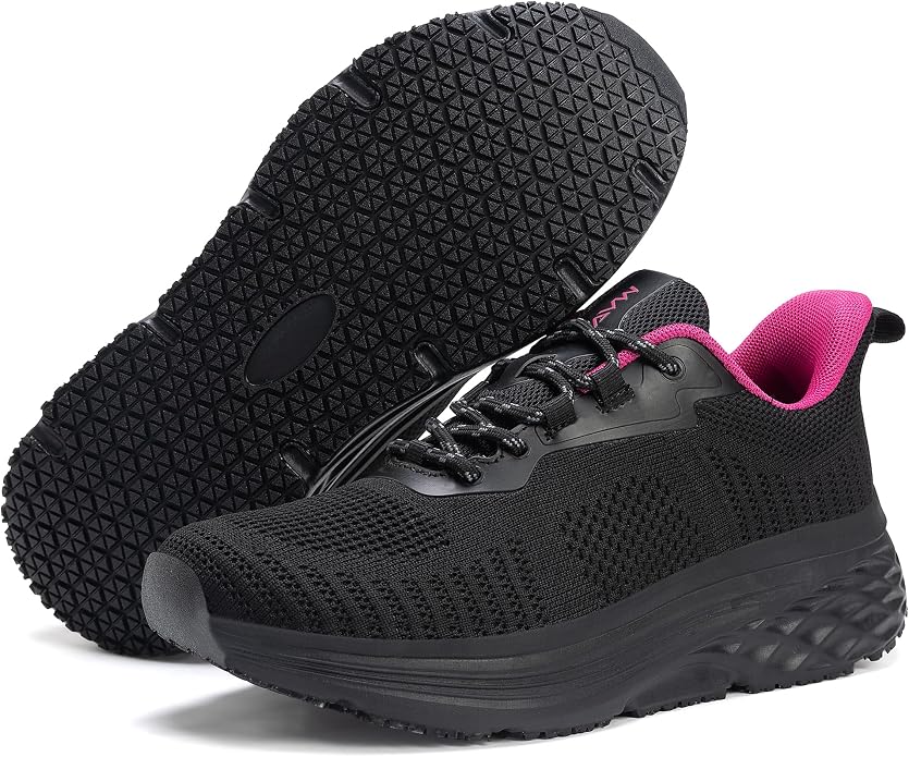 AVW Womens Non Slip Work Shoes Water Resistant Walking Sneakers Food Service Chef Kitchen Shoes