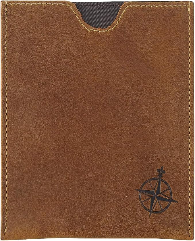 WANDERINGS Leather Passport Holder – Travel - Handmade Genuine Leather Wallet with Passport Pocket and Card Slots - RFID Blocking for Security Against Data Theft