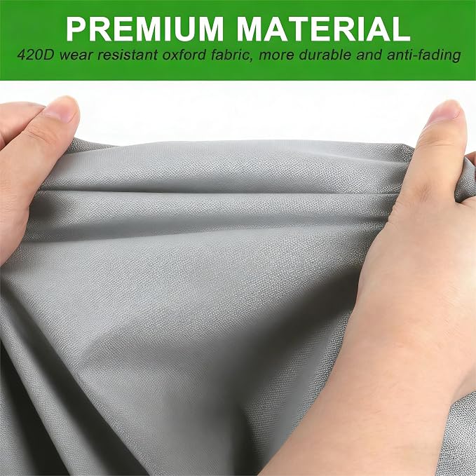Refrigerator Cover for Most 3.0 Cu Ft Freezer, Waterproof & Dustproof Fridge Cover for Protecting Upright Freezers/Beverage Refrigerator-Grey (23"W x 23"D x 34"H)