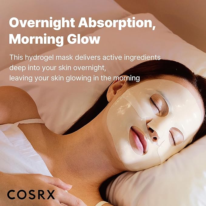 COSRX The Alpha-Arbutin Discoloration Care Hydrogel Face Masks Skincare 3 EA, Collagen Face Mask, Travel Essentials, Overnight Face Mask, Korean SkinCare, Mothers Day Gifts for Woman