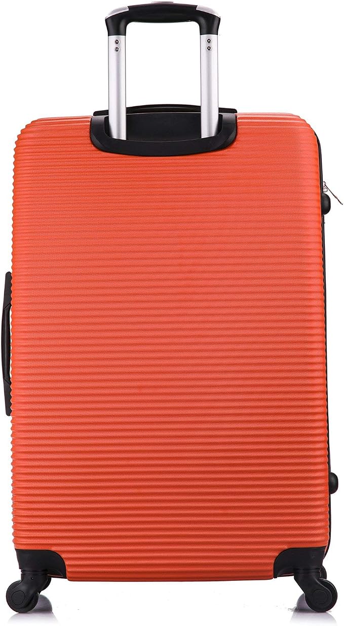 InUSA ROYAL Hardside Spinner Luggage with Ergonomic Handles | Spacious Travel Suitcase with Four Spinner Wheels and Studs | 28 Inch Large Hardside Spinner Luggage | Orange