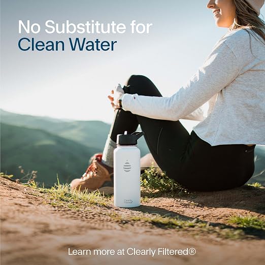 Clearly Filtered 32oz Water Bottle/Targets 220+ Contaminants/Double-Wall Insulated Stainless Steel Filtered Water Bottle BPA/BPS-Free Phthalate-Free Filters Fluoride Lead Chlorine (Pink)