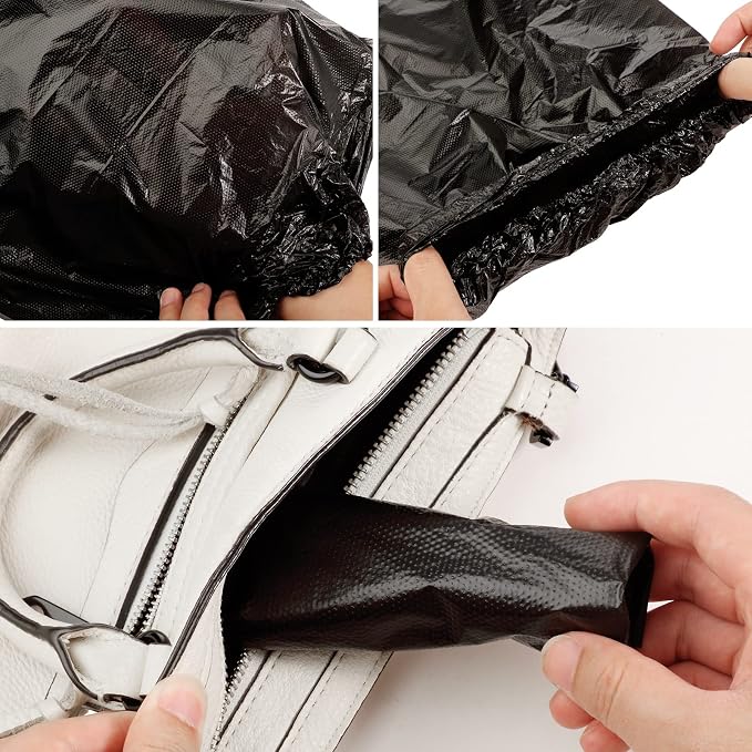 Haysandy 300 Pieces Shoe Covers Disposable Non Slip Plastic Boot Covers Long Waterproof Shoes Covers Safety Boot Shoe Covers 21.6 Inch Tall Shoe Coverings for Men Women Rainy Day Use (Black)