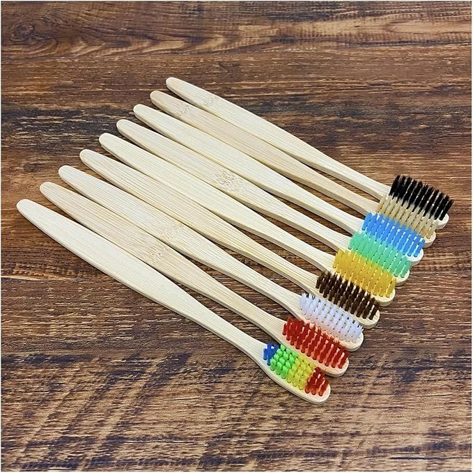Manual Toothbrush 10PCS Colorful Toothbrush Set Soft Bristle Teeth Whitening Toothbrushes Soft Care Toothbrush(5 Adult 5 Kids)