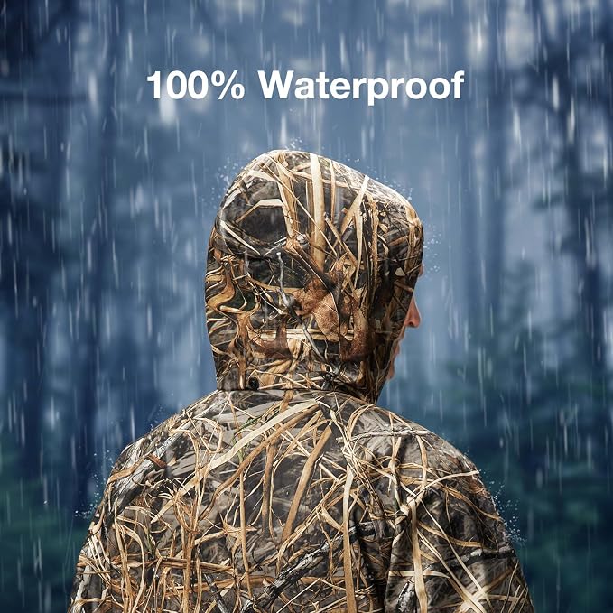 TIDEWE Rain Suit, Waterproof Breathable Lightweight 2 Pieces Rainwear